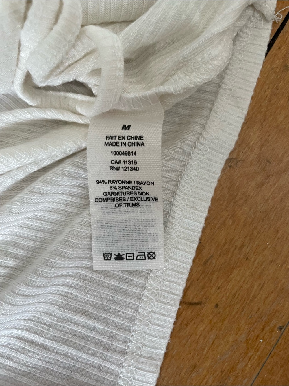 Garage Cream Ribbed Ruched V-Neck Crop Top - Picture 5 of 5